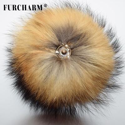 China Factory Real Fox Fur Pompoms Promotion Colorful Raccoon Fur Ball Real Fur Pompom With Instant Natural Raccoon Pom Pom for sale