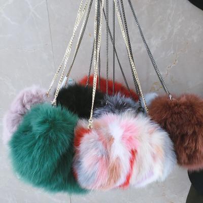 China 2019 Fashion/Winter Fox Dye Color Fox Fur Handbag Luxury High Quality Fur Bag for sale