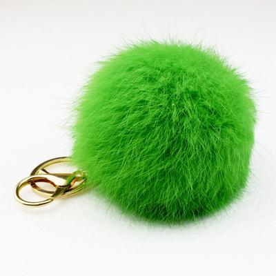 China Bag Charm Factory Sell 8cm Faux Rabbit Fur Pompom Key Chain, Ball Key Chain, Custom Size Color Plush Ball Pendant for sale