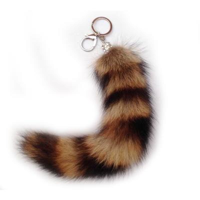 China High Quality Bag Charm Real Fur Tail /Fluffy Fox Fur Ball For Bag Key Chain Charm for sale