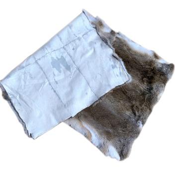 China China auto factory upholstery wholesale price tanned rabbit skins real rabbit fur flat for sale