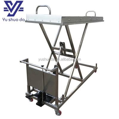 China Hydraulic System Adult Mortuary Lift Trolley for sale