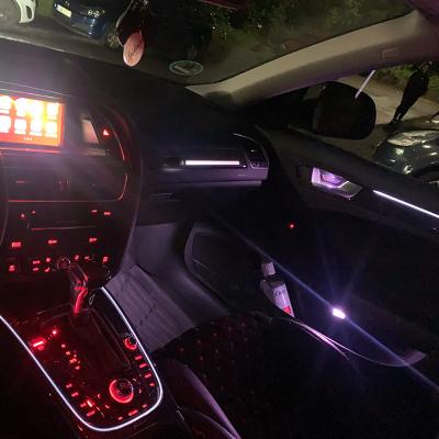 China Carbon Look Car Led Ambient Lighting System Multi Colors Atmosphere Auto Light For Audi A3 A4 B8 Car Ambient Lighting for sale