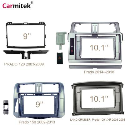 China Brief & Single Color For Toyota Prado Land Cruiser 100 120 150 2006 2009 2013 2014-2018 Fascia Panel Kit Adapter Car Radio Stereo Accessories for sale