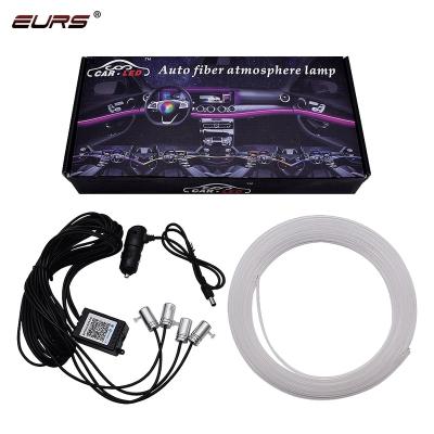 China Car Decorative Fiber Optic Atmosphere Lamps APP EL Neon Light Wire 4m/Remote Control Car LED Lamp 6m 8m Interior Light Ambient Strip for sale