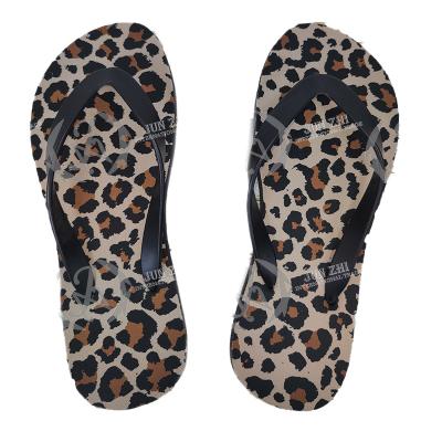 China Western Leopard EVA Custom Print Summer Non Slip Flip Flops for sale