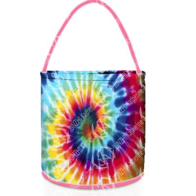 China JUNZHI KATHERINE Canvas Easter Tie Dye Bucket 23*25cm for sale