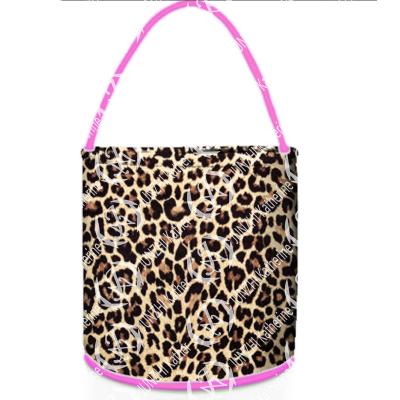 China Bucket 23*25cm of JUNZHI KATHERINE New Arrived Canvas Leopard Easter for sale