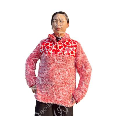 China Breathable Katherine Mom and Me Sherpa Valentine's Sweater for sale