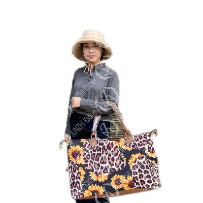 China JUNZHI KATHERINE Women Hobo Leopard Sunflower Summer Travel Weekend Bag for sale