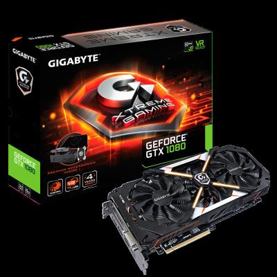 China Geforce GIGAOCTET GTX1080 Xtreme Desktop Gaming 8G GDDR5X 256 Bit GTX 1080 TI Graphics Card Max Clock Boost Bus for sale