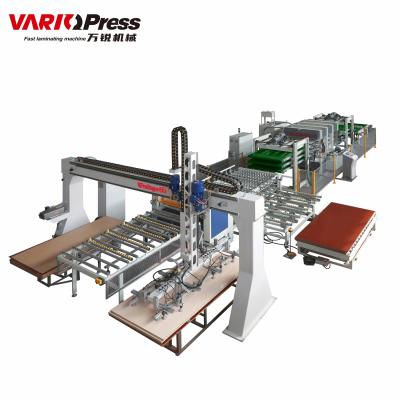 China Door Factory Multilayer Through Feeding Hot Press Machine For Door Production Line for sale