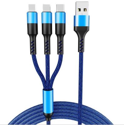 China Data Cable Nylon Magnetic USB Cable Customized Magnetic Nylon Cable 5A/3AType C/Micro/8pin USB For Android Smartphones Power Bank Headphone Fast Charging 3 in 1 cable for sale