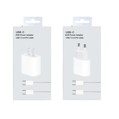 China 20W UCB - Type-C 20W Original US Plug C Power Adapter Charger Same Serial Number USB-C Power Adapter PD USB C Port Fast Charging With Cable For iPhone13 for sale