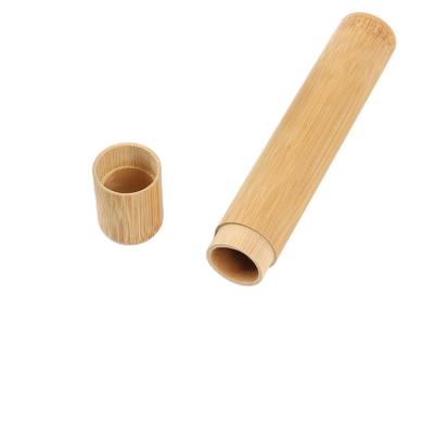 China China Customized Reusable Biodegradable Travel Tube Bamboo Toothbrush Box With Lid for sale