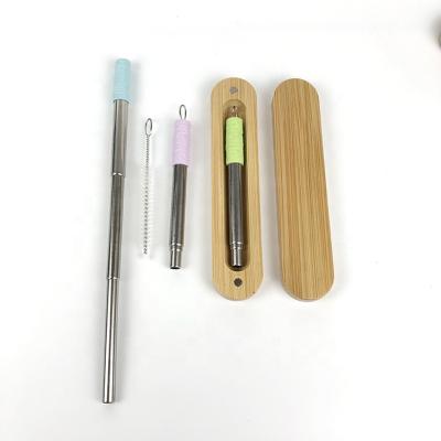 China Sustainable Stainless Steel Straws Travel Portable Straws Folding Straws Eco - Friendly for sale