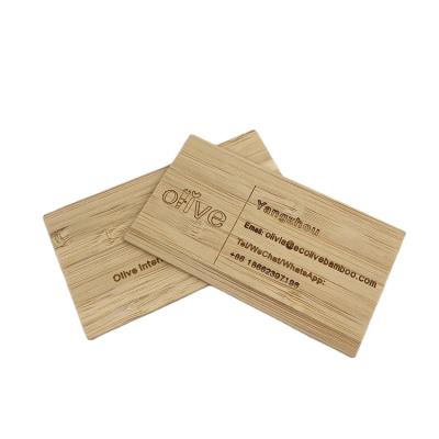 China Custom High Quality Blank Bamboo Business Card China Name Greeting Card NFC Printing Business Card for sale