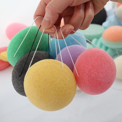 China All Natural Face Bamboo Charcoal Cleansing Konjac Sponge Customized by Natural Chinese Supplier for sale