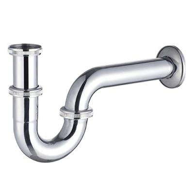 China ND021 Modern Brass Toilet Bottle Trap, P-Trap Bathroom Basin Sink Drainer P-trap Siphon Syfon Siphone Sink Pipe for sale