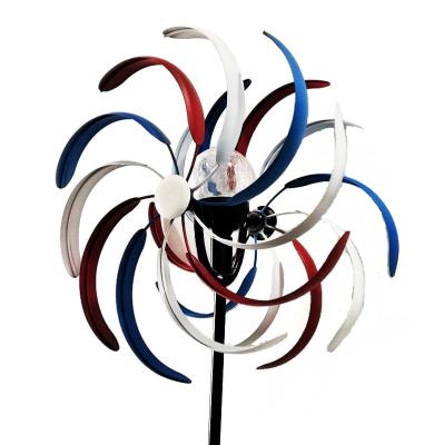 China Art Decor Garden Solar Lighting Wind Spinner for sale