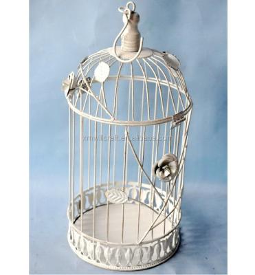 China Sustainable Hanging Antique Wrought Iron Birdcage for sale