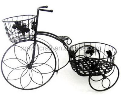 China Bicycle Grape Leaves Decorated Metal Art Bicycle Factory Rack for sale