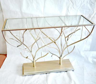 China Convertible Salon Mirror Glass Top Console Table for sale