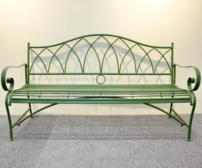 China Patio Bench 3 Seat Outdoor Metal Garden Antique Wrought Iron Benches for sale