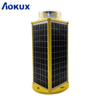 China Emergency Aokux IALA Optical Long Range 8 - 10nm Solar Lantern Marine Navigation Light for sale