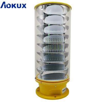 China Flash 360 Aokux ICAO FAA 20-60 Degree Led High Intensity Flashing Obstruction Light for sale