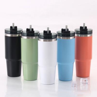 China New Arrival 304 Stainless Steel Coffee Tumbler Cup Powder Coated Travel Mug 30oz for sale