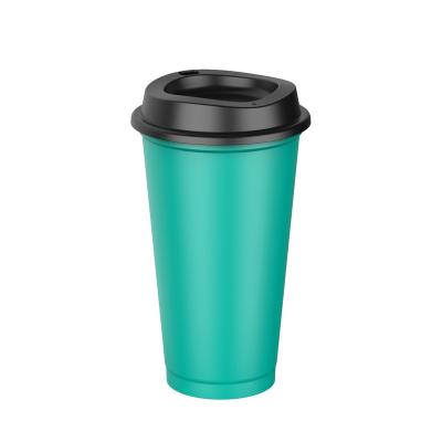 China CLASSIC promotional plastic pp coffee cup in single wall reusable pp coffee tumbler 350ml and 450ml for sale