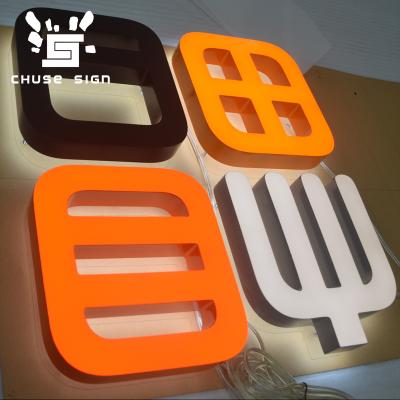 China CHUSE Buildings Custom Channel Letter Advertising Outdoor Round 3D Logo Led Sign for sale