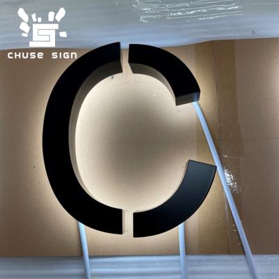 China CHUSE Buildings Custom Outdoor Advertising Sign Business Channel Letters Backlit Acrylic Light for sale