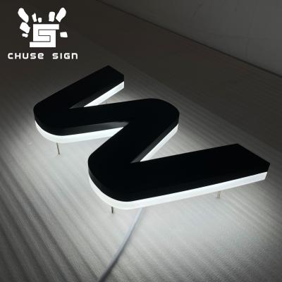 China Buildings CHUSE Customer Lightings Waterproof Acrylic Electronic Signs 3D Letter Sign for sale