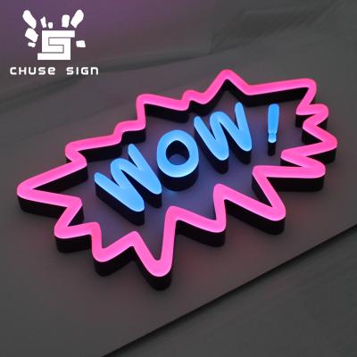 China Custom Buildings CHUSE 3D Neon Open Sign Make Led Channel Letters Signage For Bar Neon Sign for sale