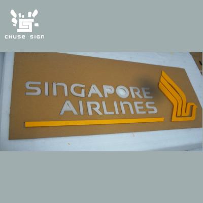 China Customized CHUSE Buildings Exterior No 3D Metal Light Acrylic Letters Advertising Display Company Name Sign Non Illuminated Signs for sale