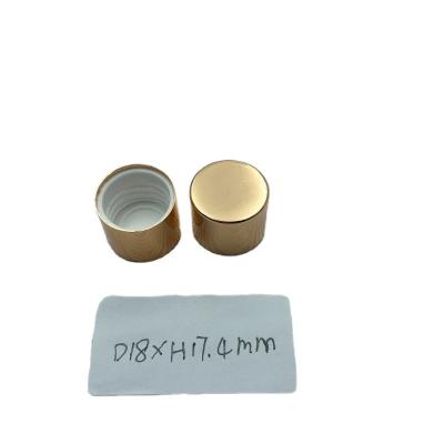 China 18mm Non-Refillable Cosmetic Packaging 24mm Inside Plastic Outside Black Aluminum Flip Top Lid Bottle Screw Caps for sale