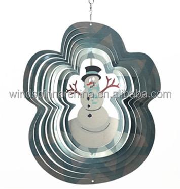 China Europe Wholeslae stainless steel wind spinner--snowman. for sale