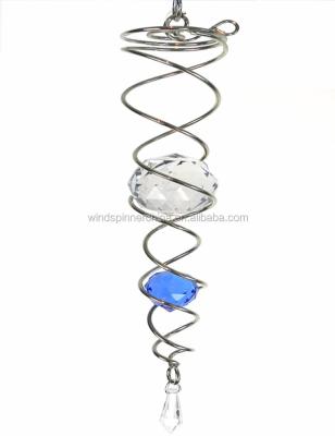 China Europe wind spinner--blue staring spiral w/crystal ball for sale