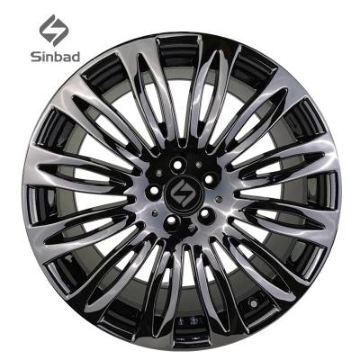 China Customized Car Wheels Black Red Line Alloy Silver Steel Aluminium Color Material Multi Pieces Machine Origin Type Inch Fit Size for sale