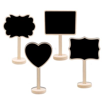 China Small wooden blackboard creative mini chalkboard wedding gifts for bar table decoration heart for sale