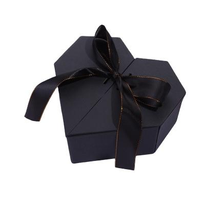 China Recycled Materials Gift Paper Box Gift Box With Ribbon Small Valentine Gift Box With Magnetic Lid for sale