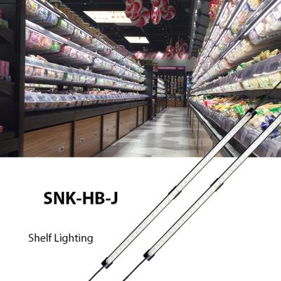 China IP20 1000mm 4.8W 3000K Shelf Lighting Strips Warm White Supermarket Shop Iron With Magnet And Clips for sale