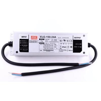 China Meanwell ELG-150-24A Waterproof LED Driver IP65 ELG-150-24A 100-305VAC 24VDC 6.25A Aluminium Housing Constant Current for sale