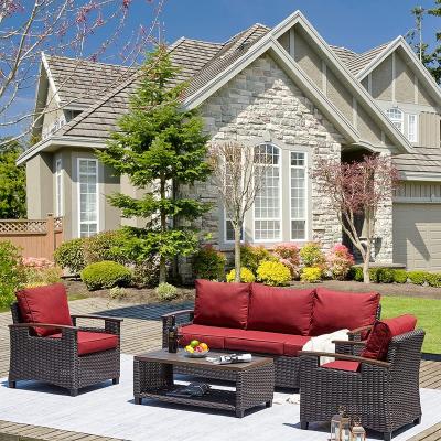 China Outdoor Wicker Furniture Hunan Sofa Set Garden Sofa Rattan Outdoor Weather Furniture Hot Sale for sale