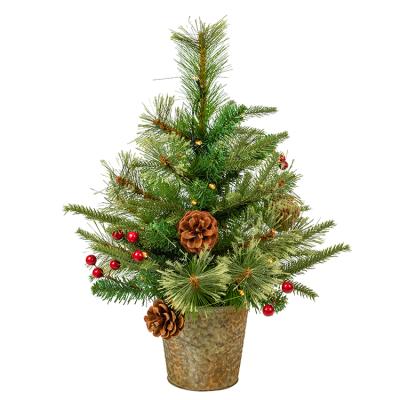 China Co-arts Eco-Friendly Table Decor Mini Led Potted Christmas Tree 2021 18 Inch for sale