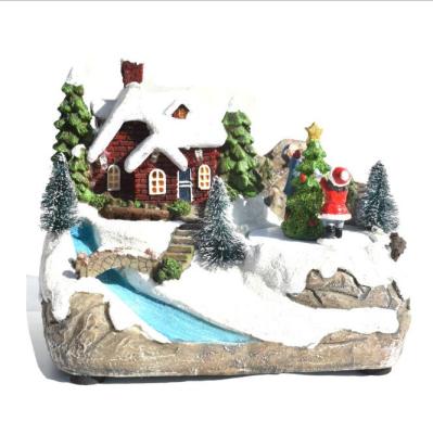 China 2020 Eco-friendly Christmas Decoration Village Christmas LED Lighthouse for sale