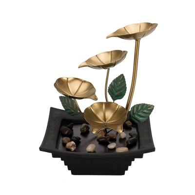 China CLASSIC indoor home water decoration metal flower and leaf supply water fountain for sale