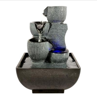 China Home And Office Decor Waterfall Tabletop Eco-friendly Mini Water Fountain for sale